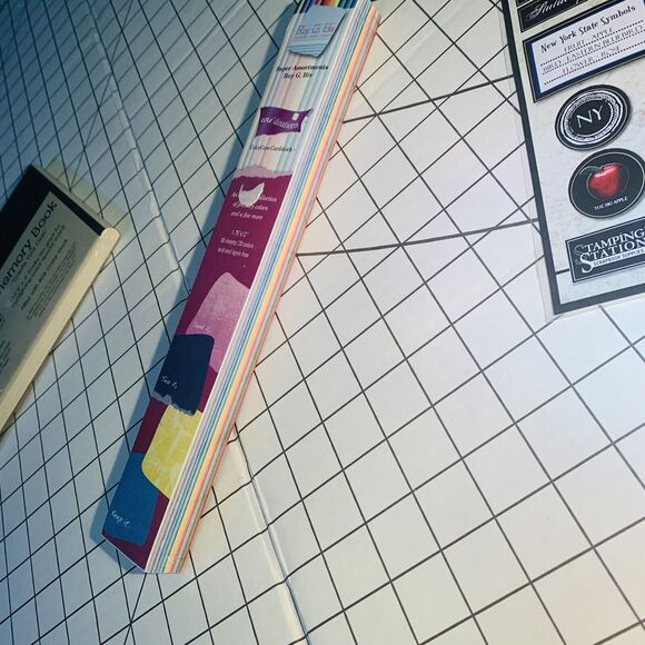 Scrapbooking Lot Book Stickers & ColorCore Card Stock 20 Colors Pack Sand NEW - Picture 6 of 10